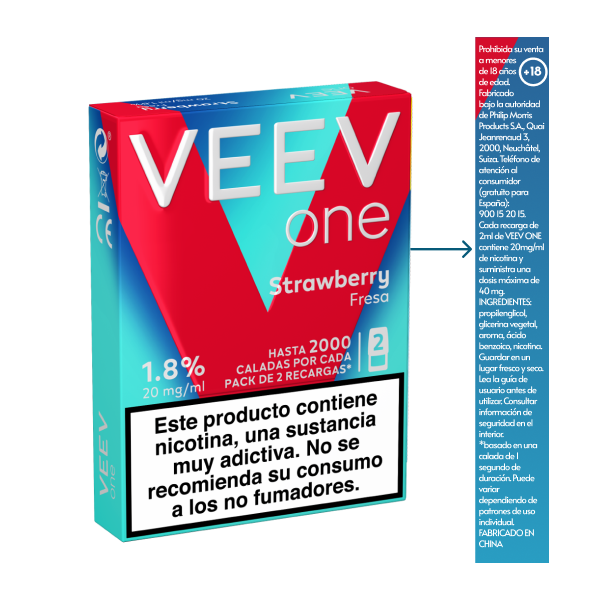 VEEV ONE Fresa ingredients